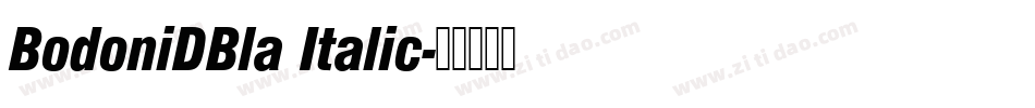 BodoniDBla Italic字体转换